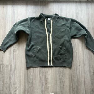 GAP Dark Green Zip-Up Sweater
